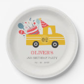 Assiettes En Carton Jaune mignon Quel Âge Anniversaire Fête Fête Fête  (Devant)