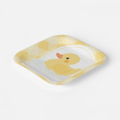 Assiettes En Carton Jaune moderne en caoutchouc Baby shower canard (Angulaire)