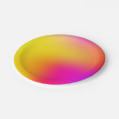 Assiettes En Carton Jaune néon et rose (Angle)