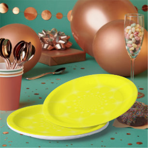Assiettes En Carton Jaune pétillant