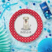 Assiettes En Carton Jaune pourri du labo Labrador Retriever Drôle (Fête)