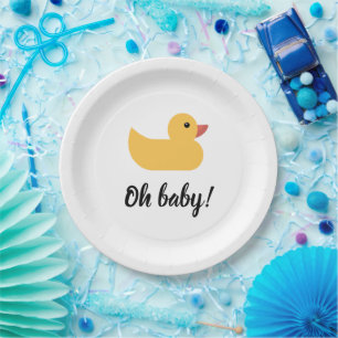 Assiettes En Carton Jaune Rubber Duck Bain Ducky Oh Baby shower