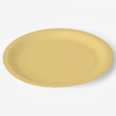 Assiettes En Carton Jaune solide côtier moderne (Angle)