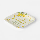 Assiettes En Carton Jaune Vert Fête de Mariage au Citron de la Grande (Angulaire)