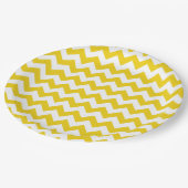 Assiettes En Carton Jaune Zigzag, Jaune Chevron, Motif géométrique (Angle)