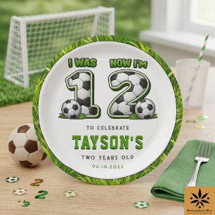 Assiettes En Carton J'avais 1 ans maintenant j'en ai 2 Football – 2e a