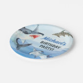 Assiettes En Carton Jawsome Requin sous la mer Anniversaire (Angle)