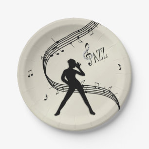 Assiettes En Carton Jazz Dance Golden Music