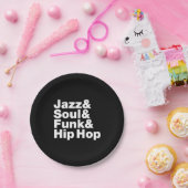 Assiettes En Carton Jazz et âme et trouille et hip hop (Fête)