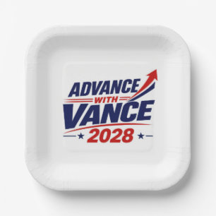 Assiettes En Carton JD Vance pour l'élection présidentielle de 2028