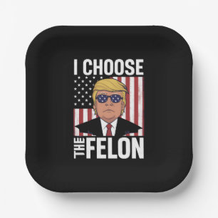 Assiettes En Carton Je Choisis Le Délinquant Trump 2024 Républicain Pa