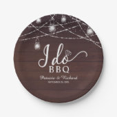 Assiettes En Carton Je fais BBQ Rustique Engagement Party Plaque papie (Devant)