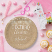 Assiettes En Carton Je fais BBQ Rustique Kraft Fiançailles (Fête)