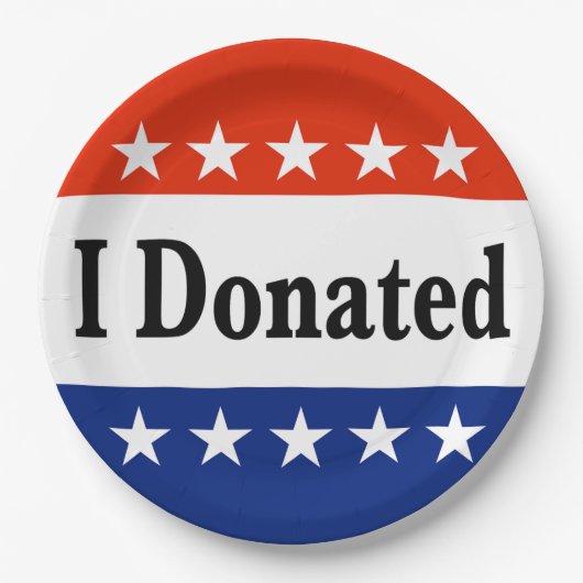 Assiettes En Carton Je fais un don (Devant)