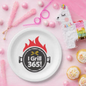 Assiettes En Carton Je grille 365 ! (Fête)