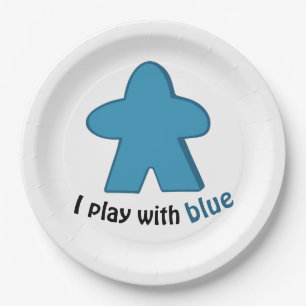 Assiettes En Carton Je joue avec Blue Meeples Boy Genre Revevela Party
