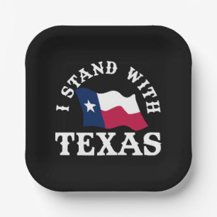 Assiettes En Carton Je Me Trouve Avec Le Texas