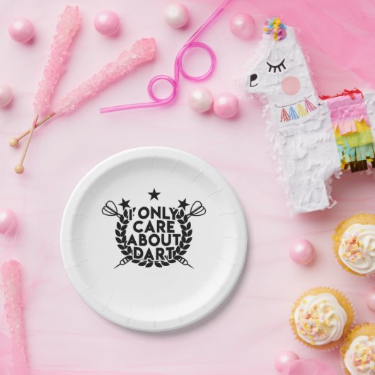 Assiettes En Carton Je M'Occupe Uniquement De Dart (Fête)