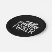 Assiettes En Carton Je Nage Plus Vite Que Je Marche (Angle)