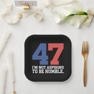 Assiettes En Carton Je n'aspire pas à être humble Kamala Harris 47