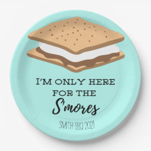 Assiettes En Carton Je ne suis là que pour les S'mores