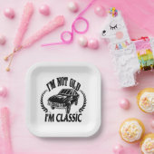 Assiettes En Carton Je ne suis pas vieux Je suis classique drôle voitu (Fête)