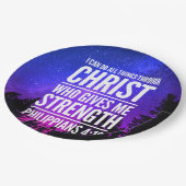 Assiettes En Carton Je Peux Faire Toutes Les Choses À Travers Christ B (Angle)