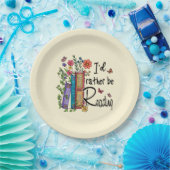 Assiettes En Carton Je préfère lire (Fête)