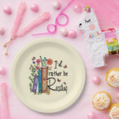 Assiettes En Carton Je préfère lire (Fête)