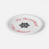 Assiettes En Carton Je rêve d'un Noël blanc (Angle)