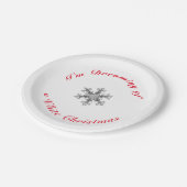Assiettes En Carton Je rêve d'un Noël blanc (Angle)