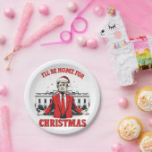 Assiettes En Carton Je serai à la maison pour l'Inaguration de Noël de (Fête)