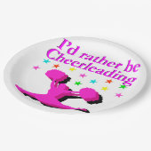 ASSIETTES EN CARTON JE SERAIS PLUTÔT EN CHEERLEADING DESIGN (Angle)