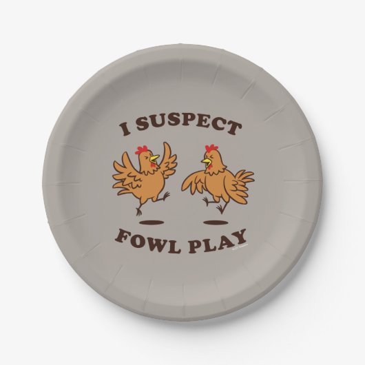 Assiettes En Carton Je soupçonne Fowl Play (Devant)