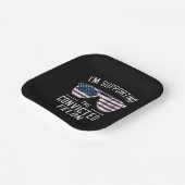 Assiettes En Carton Je soutiens le condamné Felon Pro Trump 2024 (Angulaire)