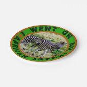 Assiettes En Carton Je suis allé sur un Safari Africain Zebra Pair (Angle)