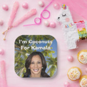 Assiettes En Carton Je suis des noix de coco pour Kamala (Fête)