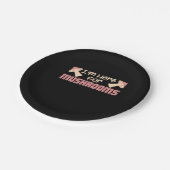 Assiettes En Carton Je Suis Ici Pour Les Champignons (Angle)