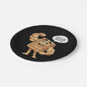 ASSIETTES EN CARTON JE SUIS ICI POUR LES WAFFLES (Angle)