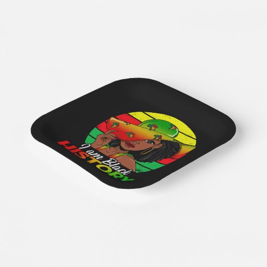 Assiettes En Carton Je Suis Noir Histoire Amérique Africaine (Angulaire)