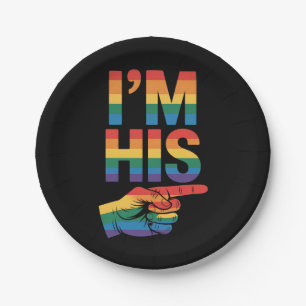Assiettes En Carton Je suis son couple gay assorti à la fierté LGBTQ