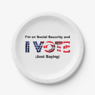 Assiettes En Carton Je suis sur la sécurité sociale et je vote