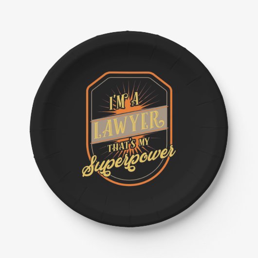 Assiettes En Carton Je Suis Un Avocat (Devant)