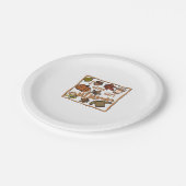 Assiettes En Carton Je suis un T-shirt classique d'automne (Angle)