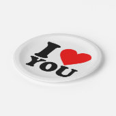 Assiettes En Carton Je T'Aime (Angle)