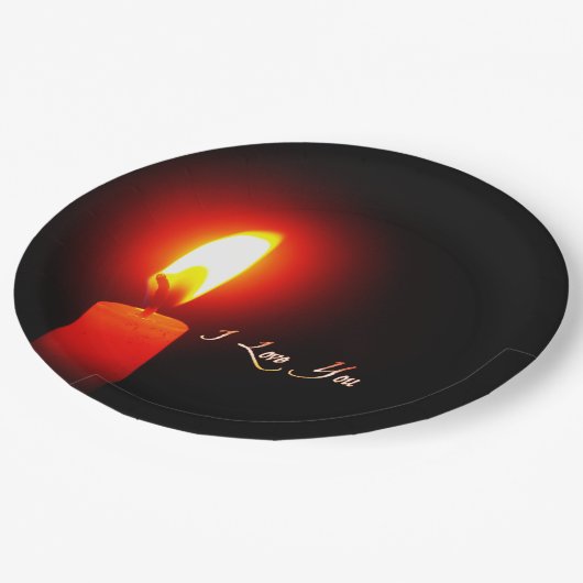 Assiettes En Carton Je T'Aime (Angle)