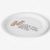 Assiettes En Carton Je t'aime plus que le lard (Angle)