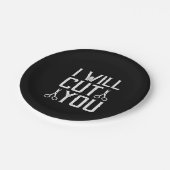 Assiettes En Carton je vais vous couper (Angle)