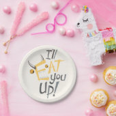 Assiettes En Carton Je vais vous manger Graphique (Fête)