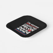 Assiettes En Carton Je vote pour le condamné Felon Pro Trump 2024 (Angulaire)